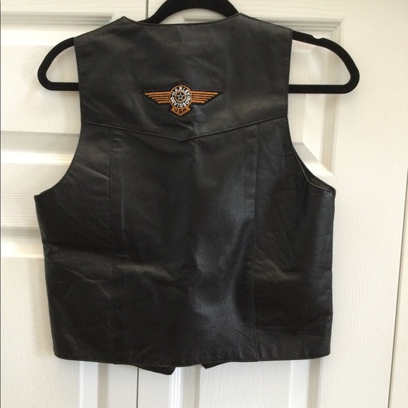 XL Harley Davidson Leather Vest - Picture 3 of 7